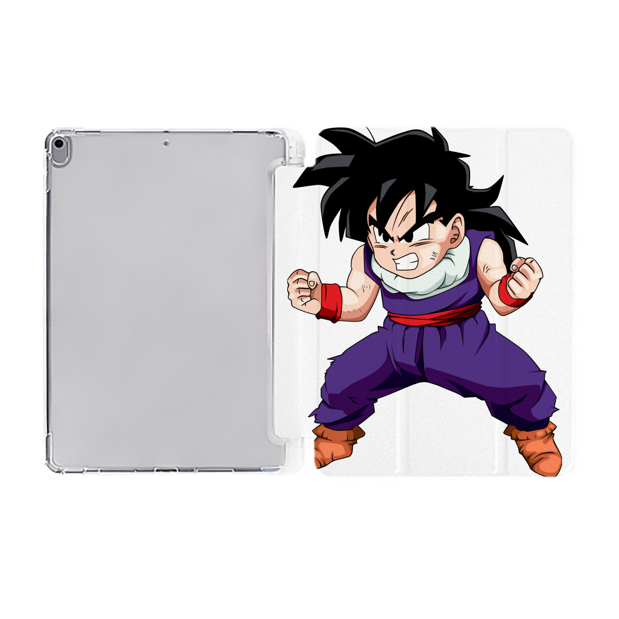 （画像用） ドラゴンボール 孫 悟飯（そんごはん）DRAGON BALL Son Gohan IPad ケース ペン収納付き 三つ折りスタンド PUレザー×シリコン 対応機種9.5/10.5/10.9インチ